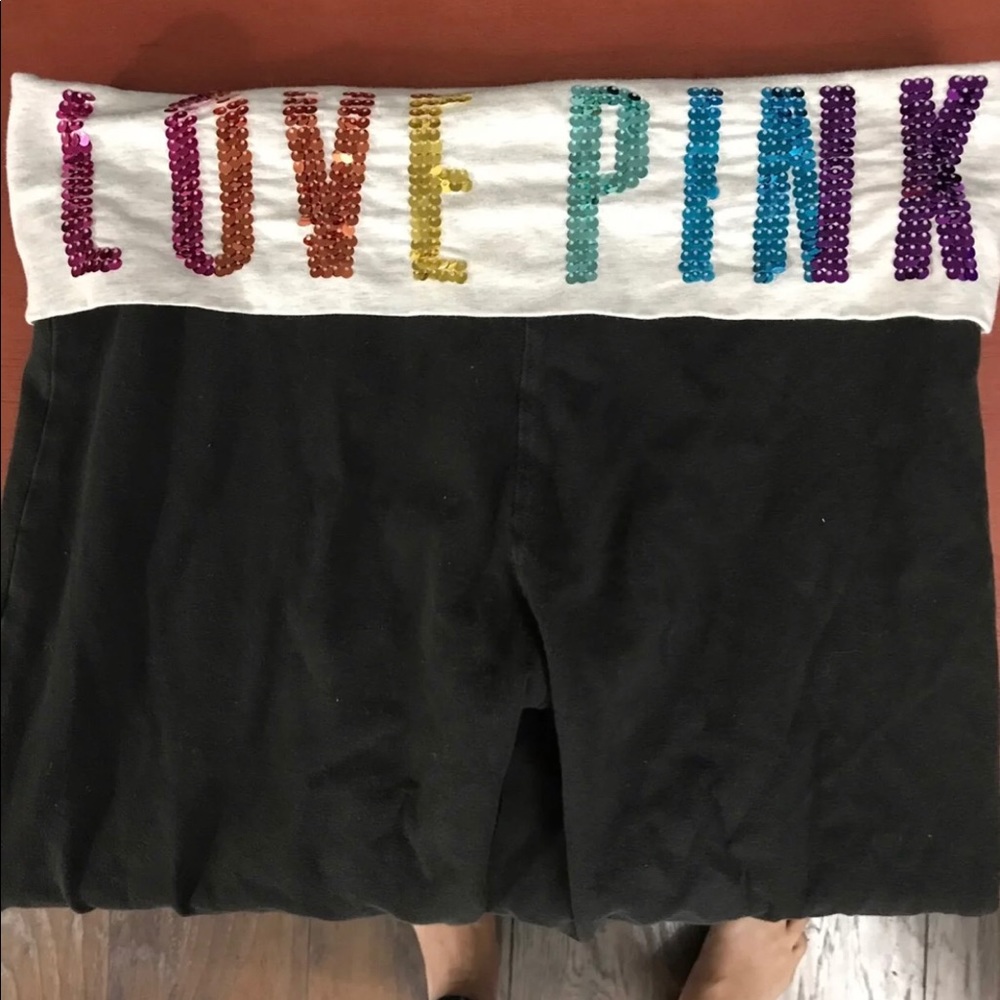 VS PINK Cotton Yoga Pants W/ Sequins!